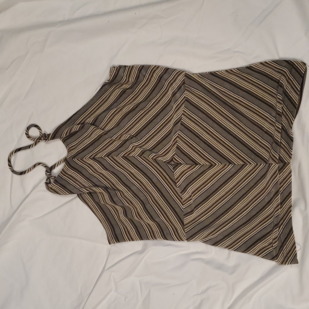 Vintage EYE Brown Halter top size Medium